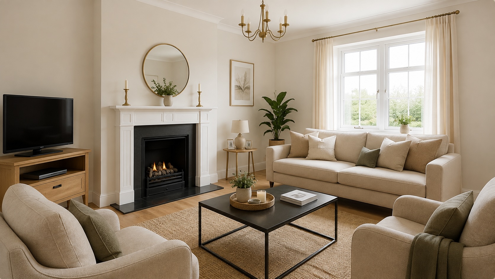 Modern living room painting and decorating