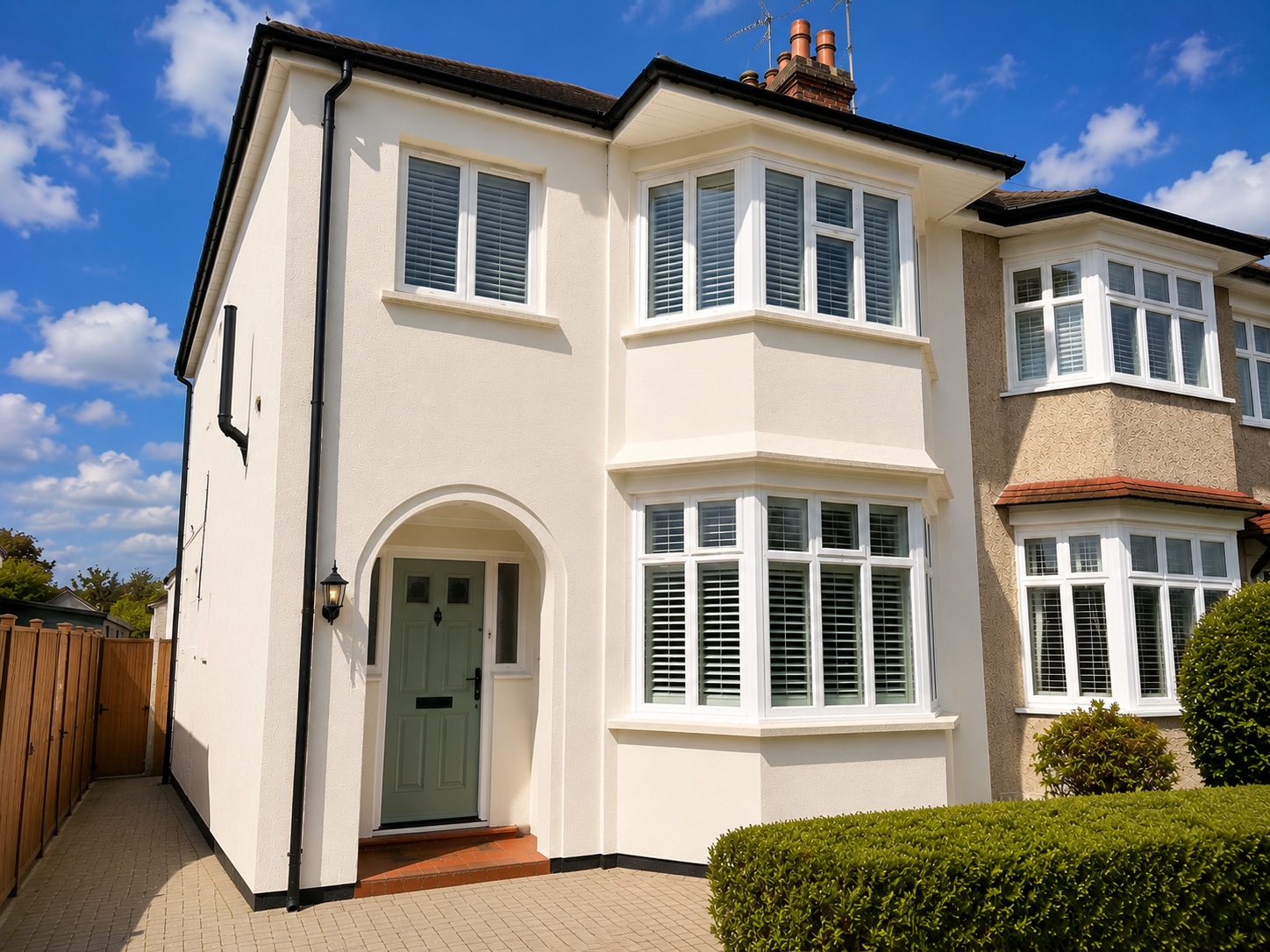 Exterior house repainting completed by Dion Decor